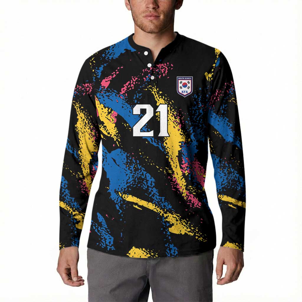 Custom Football South Korea WC26 Button Sweatshirt Taegeuk Warriors Retro 2022