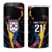 Custom Football South Korea WC26 4 in 1 Can Cooler Tumbler Taegeuk Warriors Retro 2022