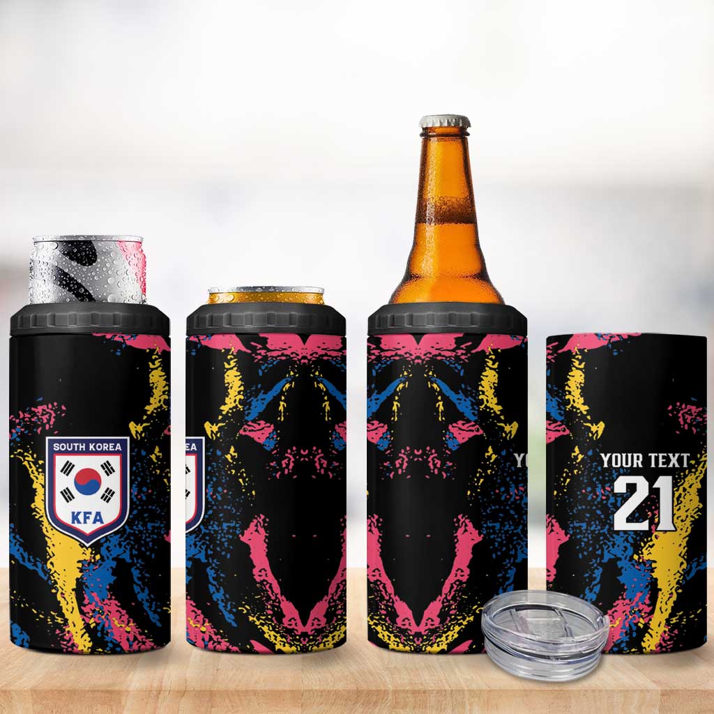 Custom Football South Korea WC26 4 in 1 Can Cooler Tumbler Taegeuk Warriors Retro 2022