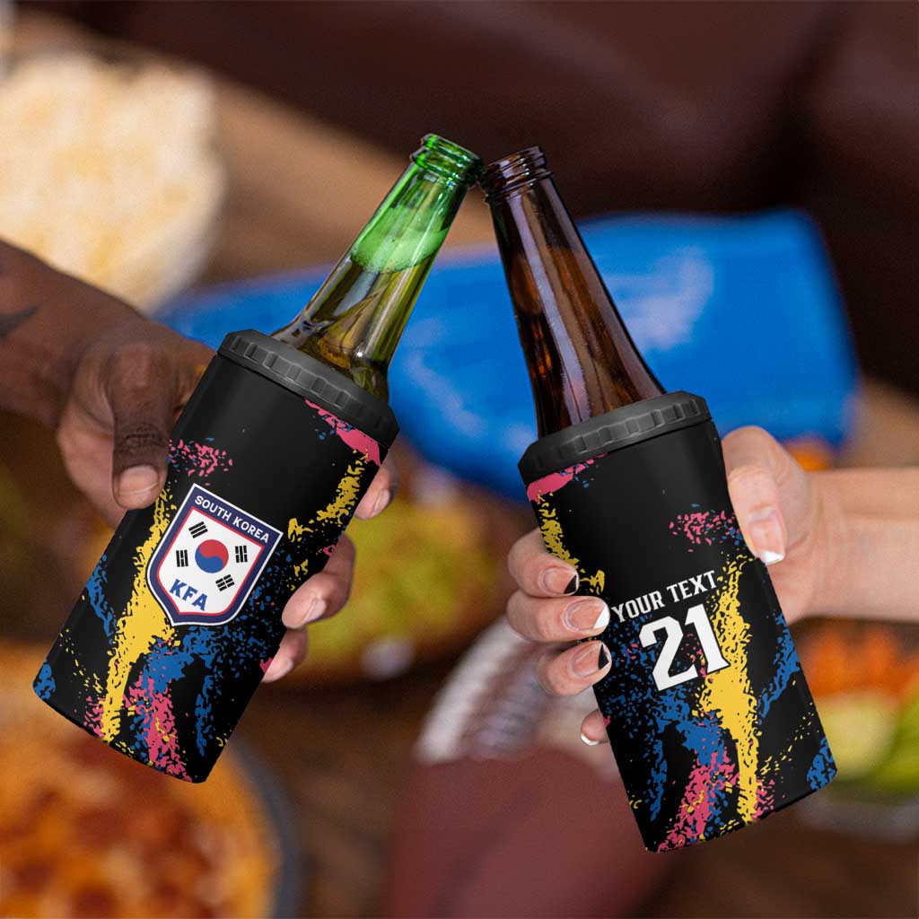 Custom Football South Korea WC26 4 in 1 Can Cooler Tumbler Taegeuk Warriors Retro 2022