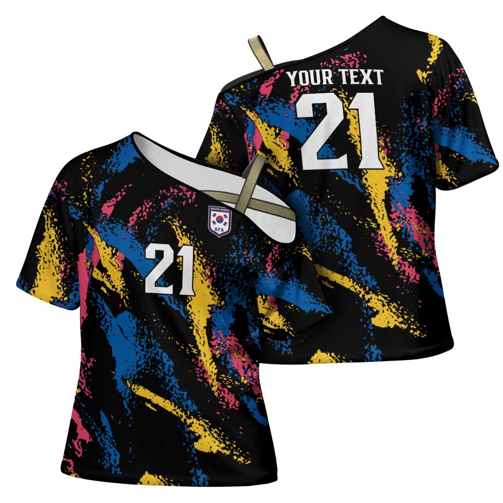 Custom Football South Korea WC26 Cross Shoulder Shirt Taegeuk Warriors Retro 2022