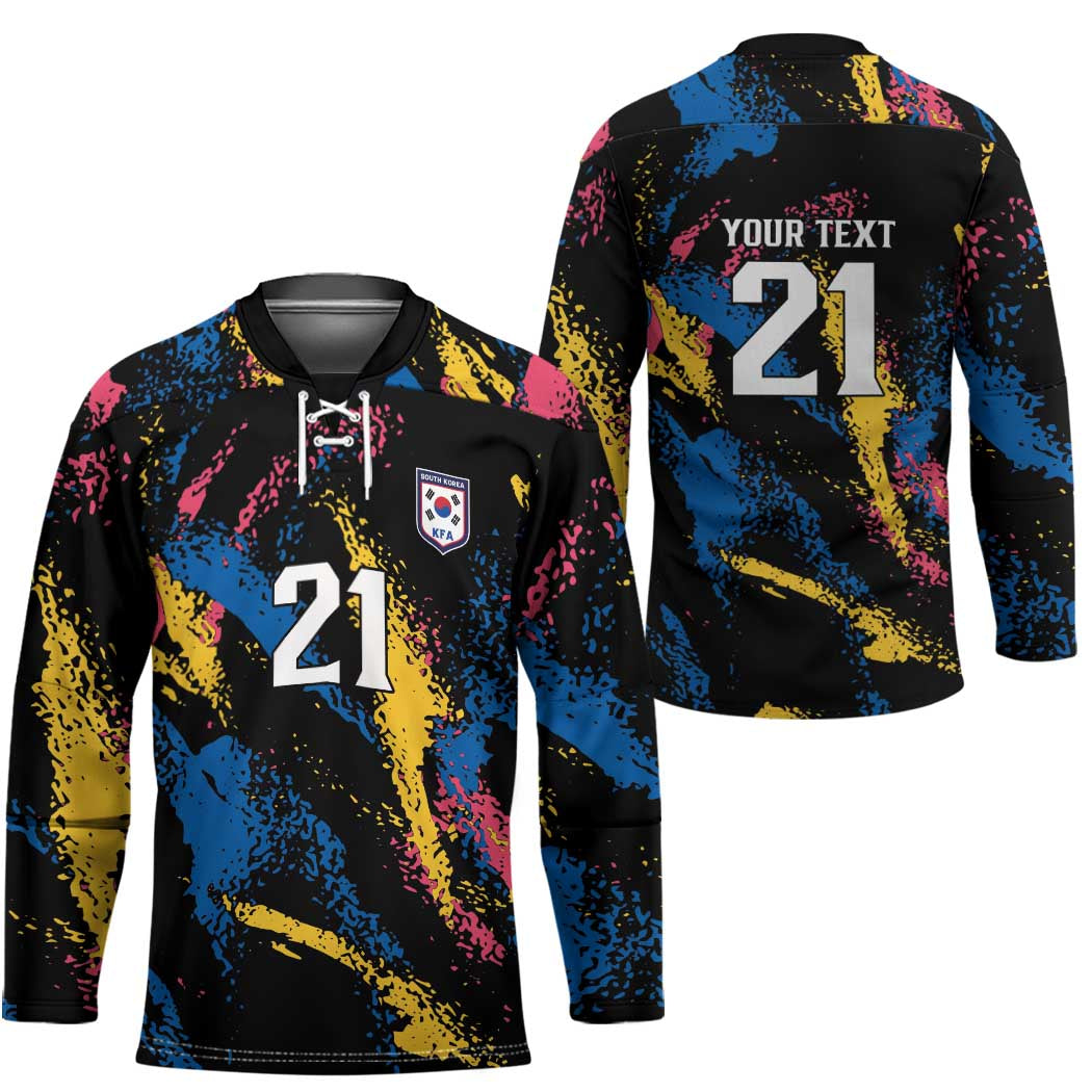 Custom Football South Korea WC26 Hockey Jersey Taegeuk Warriors Retro 2022