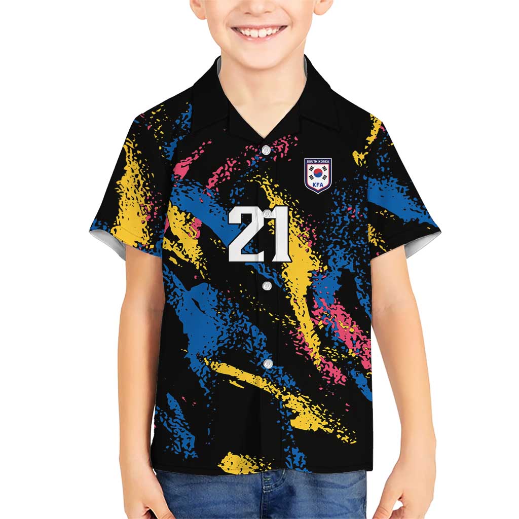 Custom Football South Korea WC26 Kid Hawaiian Shirt Taegeuk Warriors Retro 2022