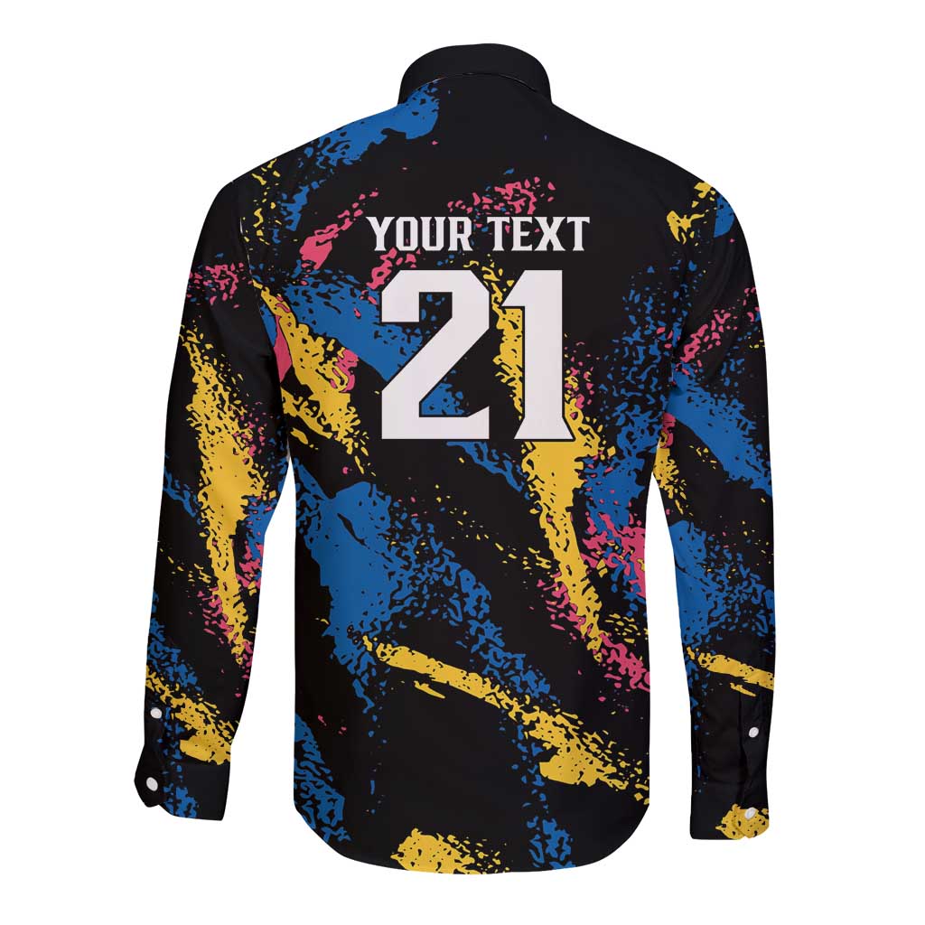 Custom Football South Korea WC26 Long Sleeve Button Shirt Taegeuk Warriors Retro 2022