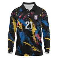 Custom Football South Korea WC26 Long Sleeve Polo Shirt Taegeuk Warriors Retro 2022