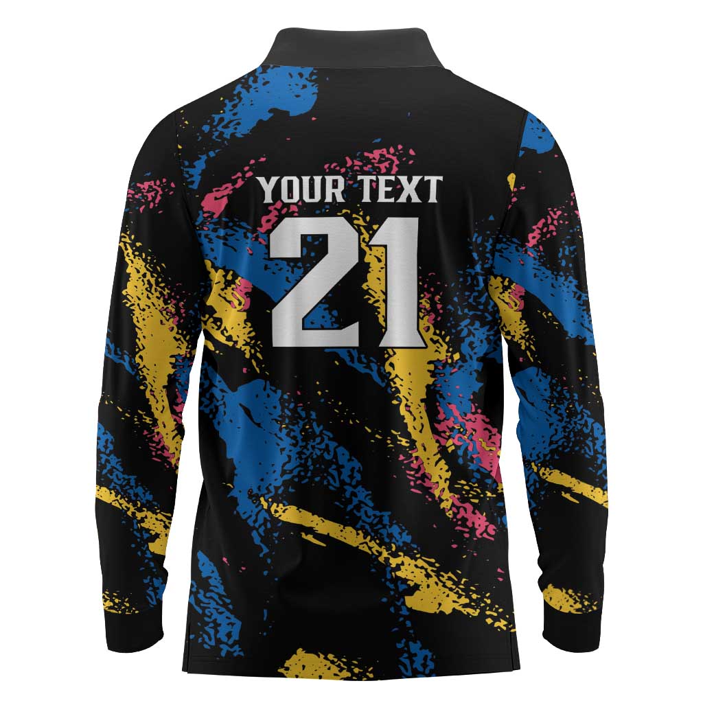 Custom Football South Korea WC26 Long Sleeve Polo Shirt Taegeuk Warriors Retro 2022