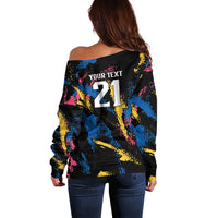 Custom Football South Korea WC26 Off Shoulder Sweater Taegeuk Warriors Retro 2022