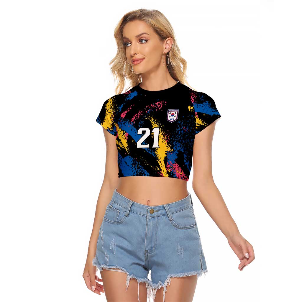 Custom Football South Korea WC26 Raglan Cropped T Shirt Taegeuk Warriors Retro 2022