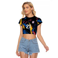 Custom Football South Korea WC26 Raglan Cropped T Shirt Taegeuk Warriors Retro 2022