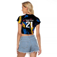Custom Football South Korea WC26 Raglan Cropped T Shirt Taegeuk Warriors Retro 2022