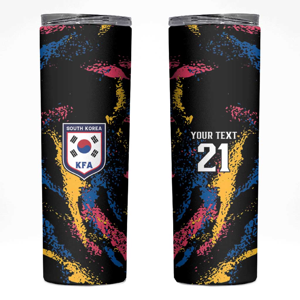 Custom Football South Korea WC26 Skinny Tumbler Taegeuk Warriors Retro 2022