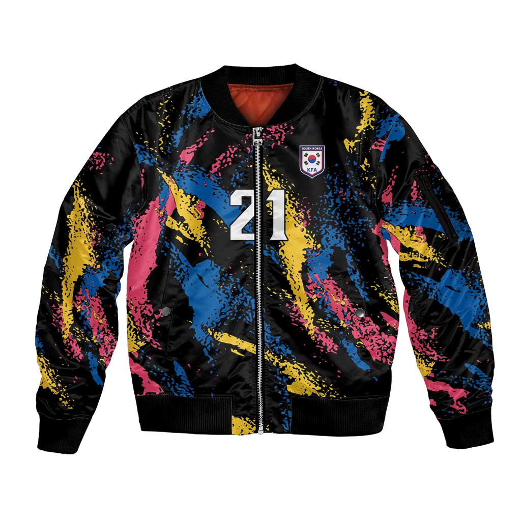 Custom Football South Korea WC26 Sleeve Zip Bomber Jacket Taegeuk Warriors Retro 2022