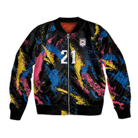 Custom Football South Korea WC26 Sleeve Zip Bomber Jacket Taegeuk Warriors Retro 2022