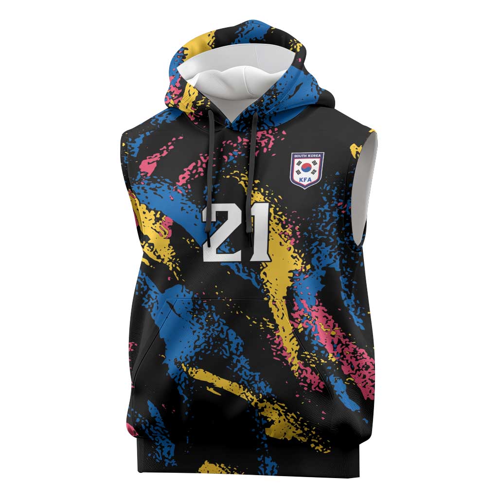 Custom Football South Korea WC26 Sleeveless Hoodie Taegeuk Warriors Retro 2022