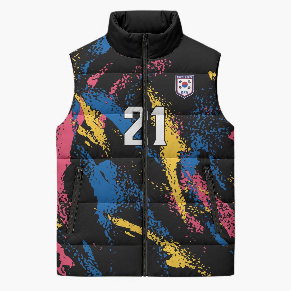 Custom Football South Korea WC26 Sleeveless Puffer Jacket Taegeuk Warriors Retro 2022