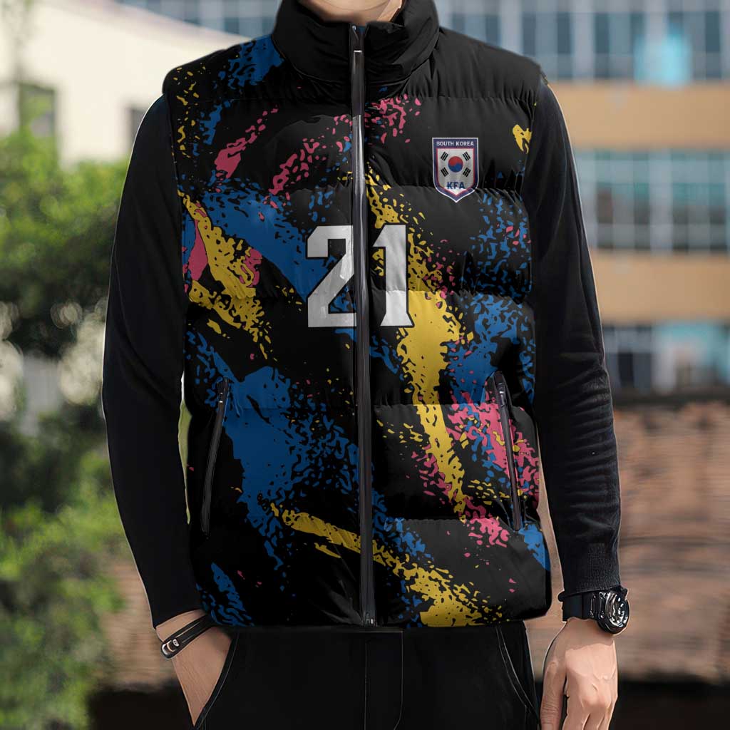 Custom Football South Korea WC26 Sleeveless Puffer Jacket Taegeuk Warriors Retro 2022