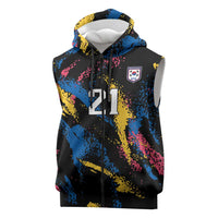 Custom Football South Korea WC26 Sleeveless Zip Hoodie Taegeuk Warriors Retro 2022