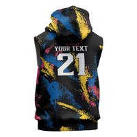 Custom Football South Korea WC26 Sleeveless Zip Hoodie Taegeuk Warriors Retro 2022