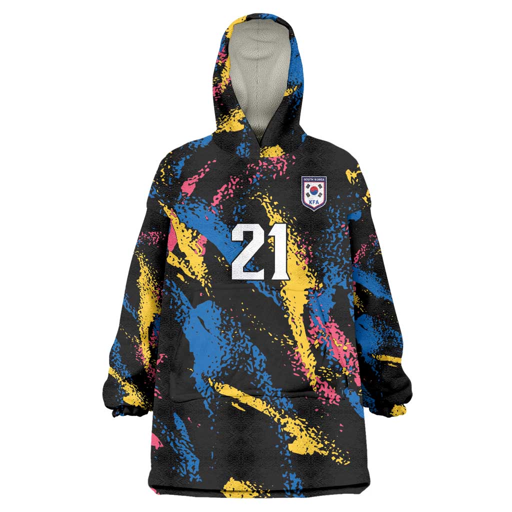 Custom Football South Korea WC26 Wearable Blanket Hoodie Taegeuk Warriors Retro 2022