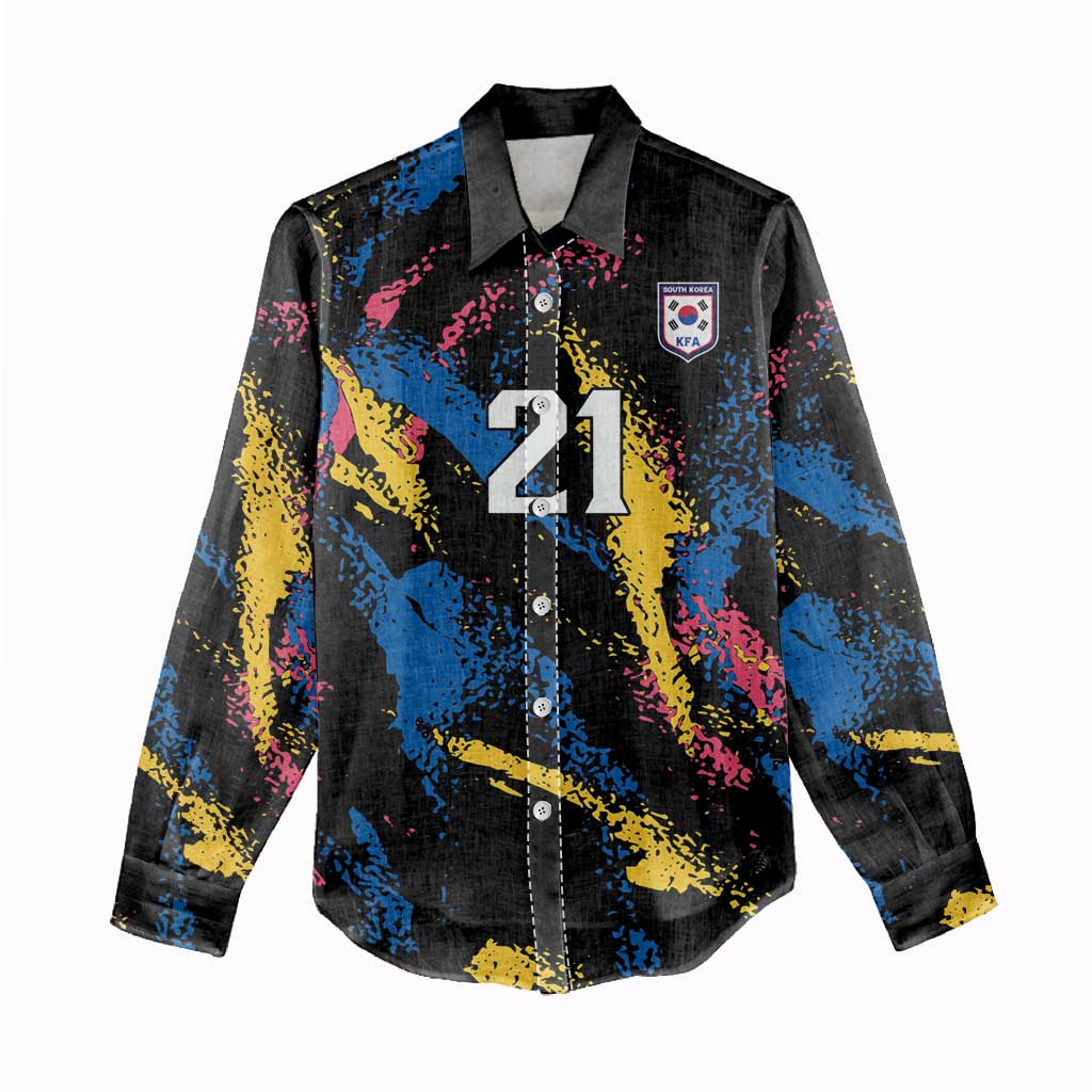 Custom Football South Korea WC26 Women Casual Shirt Taegeuk Warriors Retro 2022