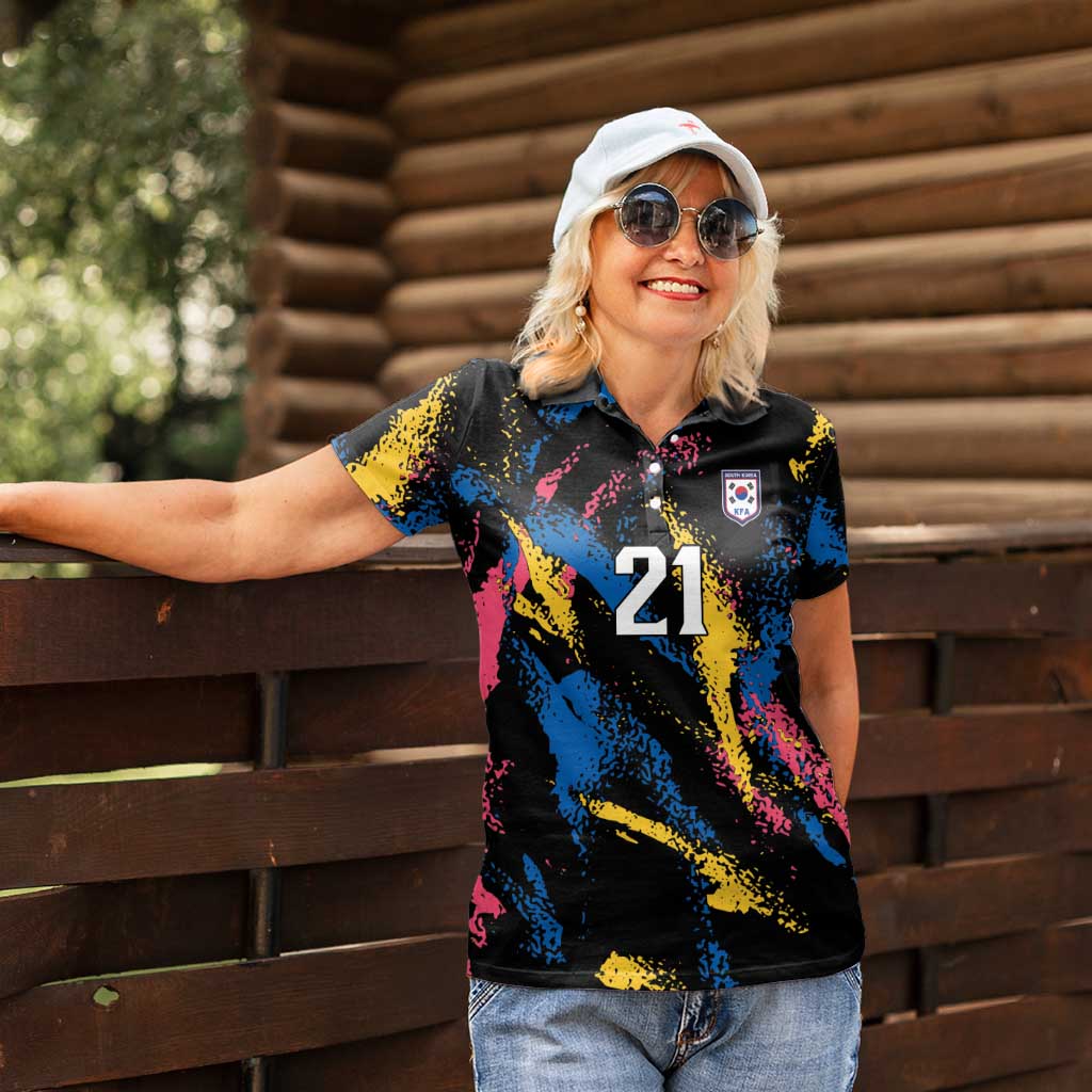 Custom Football South Korea WC26 Women Polo Shirt Taegeuk Warriors Retro 2022