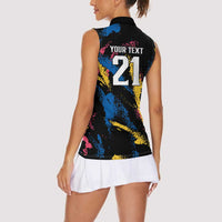 Custom Football South Korea WC26 Women Sleeveless Polo Shirt Taegeuk Warriors Retro 2022