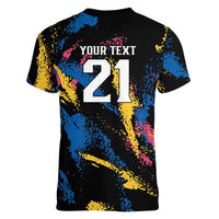 Custom Football South Korea WC26 Women V-Neck T-Shirt Taegeuk Warriors Retro 2022