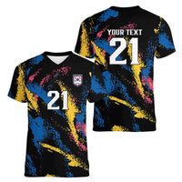 Custom Football South Korea WC26 Women V-Neck T-Shirt Taegeuk Warriors Retro 2022