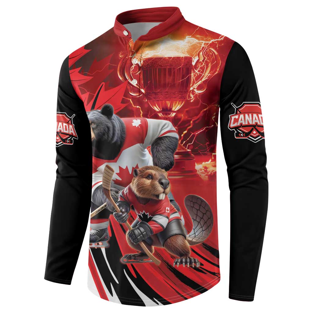 Canada Ice Hockey Champions Personalized Button Sweatshirt Proud Member of the Eh Team