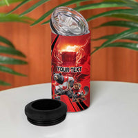 Canada Ice Hockey Champions Personalized 4 in 1 Can Cooler Tumbler Proud Member of the Eh Team