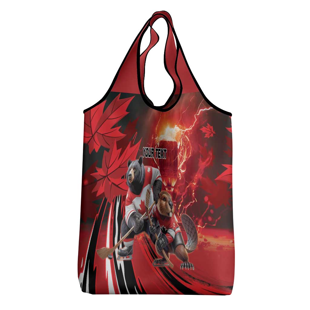 Canada Ice Hockey Champions Personalized Grocery Bag Proud Member of the Eh Team
