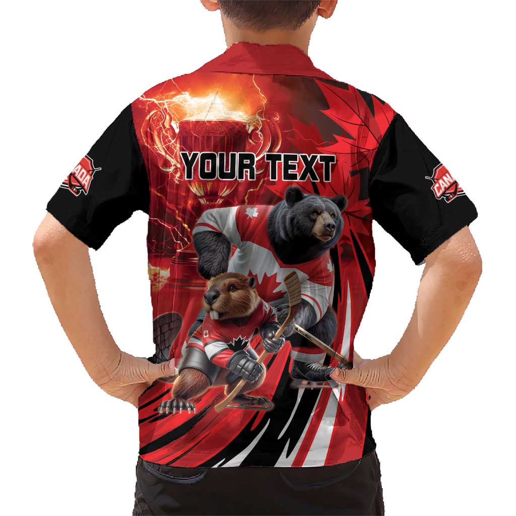 Canada Ice Hockey Champions Personalized Kid Hawaiian Shirt Proud Member of the Eh Team
