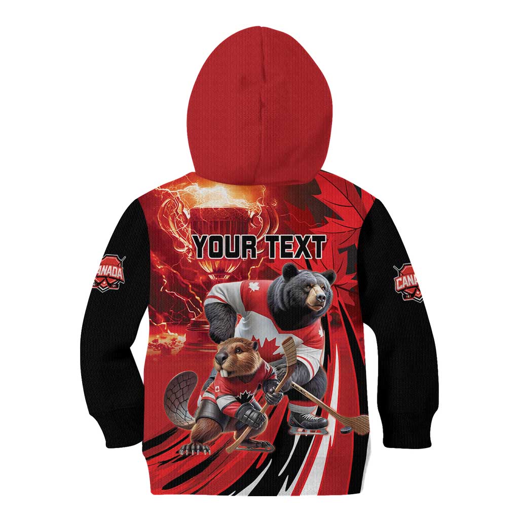 Canada Ice Hockey Champions Personalized Kid Hoodie Proud Member of the Eh Team
