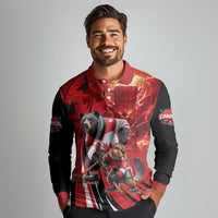 Canada Ice Hockey Champions Personalized Long Sleeve Polo Shirt Proud Member of the Eh Team