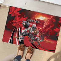 Canada Ice Hockey Champions Personalized Rubber Doormat Proud Member of the Eh Team