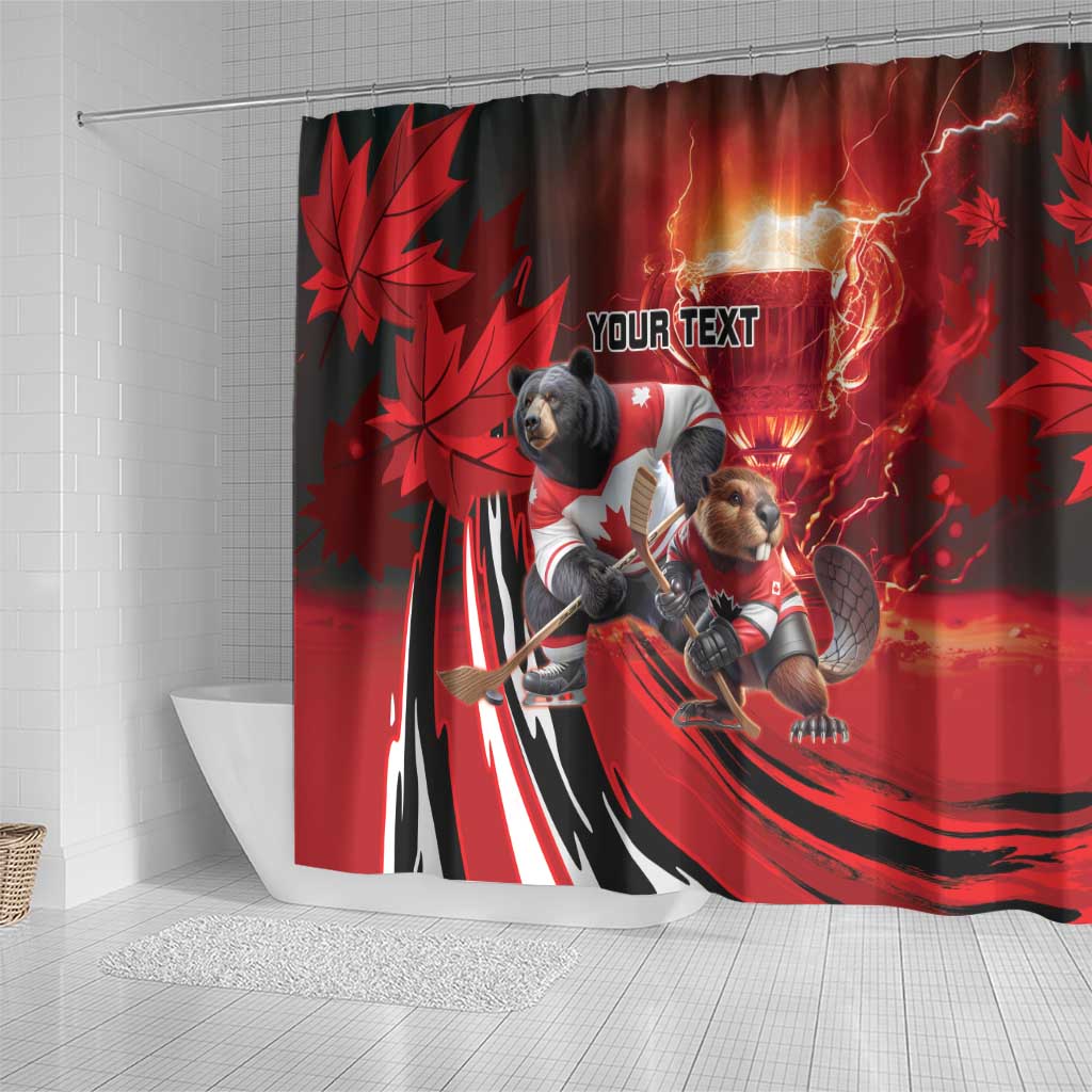 Canada Ice Hockey Champions Personalized Shower Curtain Proud Member of the Eh Team