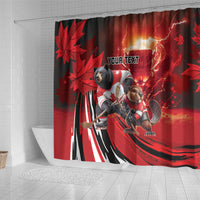 Canada Ice Hockey Champions Personalized Shower Curtain Proud Member of the Eh Team
