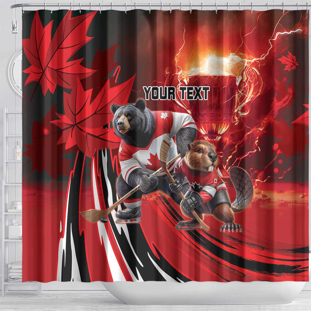 Canada Ice Hockey Champions Personalized Shower Curtain Proud Member of the Eh Team
