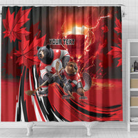 Canada Ice Hockey Champions Personalized Shower Curtain Proud Member of the Eh Team