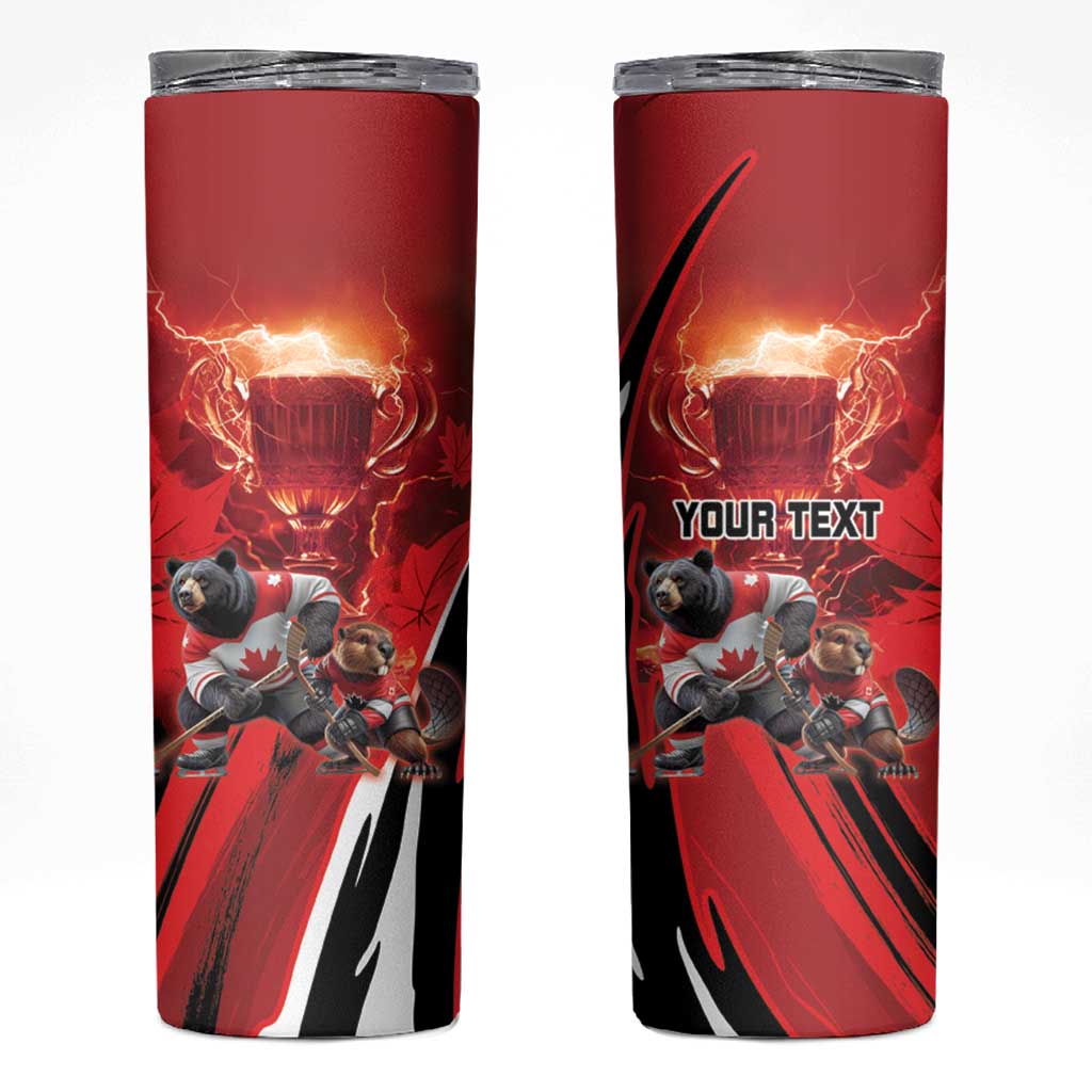 Canada Ice Hockey Champions Personalized Skinny Tumbler Proud Member of the Eh Team