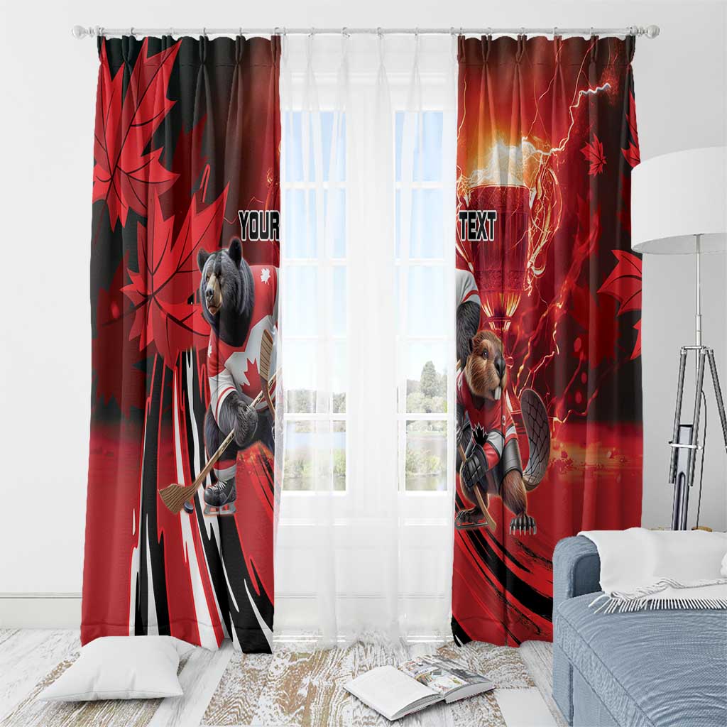Canada Ice Hockey Champions Personalized Window Curtain Proud Member of the Eh Team