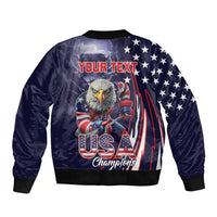 United States Ice Hockey Champions Personalized Bomber Jacket Lets Go Boy USA Goal