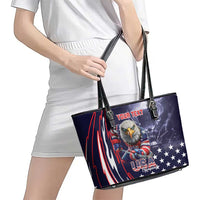 United States Ice Hockey Champions Personalized Leather Tote Bag Lets Go Boy USA Goal