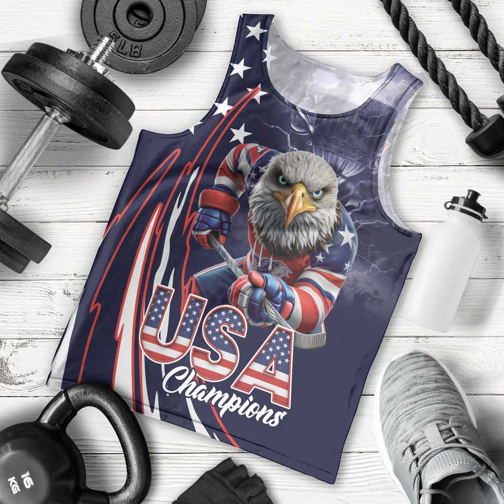 United States Ice Hockey Champions Personalized Men Tank Top Lets Go Boy USA Goal