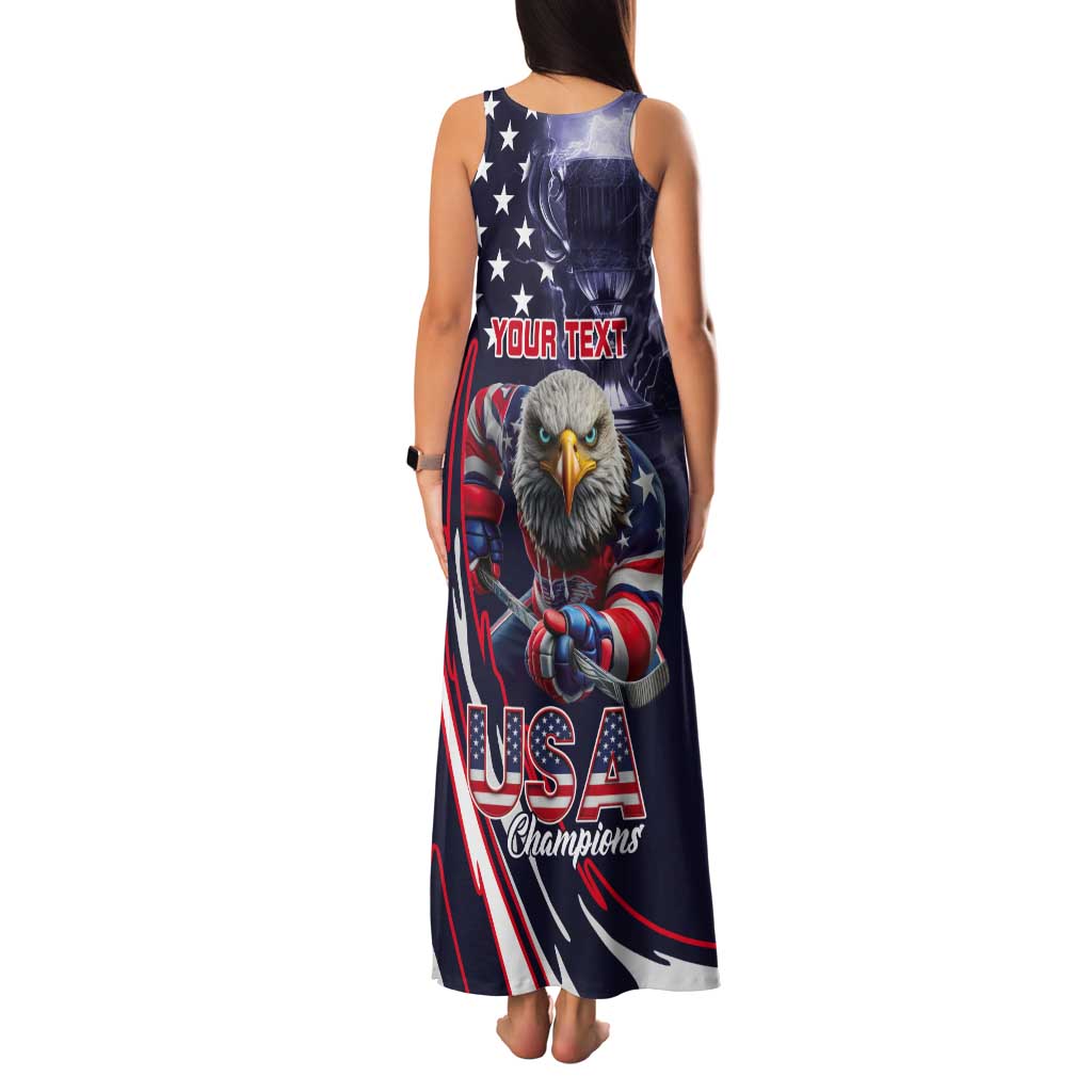 United States Ice Hockey Champions Personalized Tank Maxi Dress Lets Go Boy USA Goal