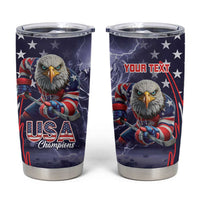 United States Ice Hockey Champions Personalized Tumbler Cup Lets Go Boy USA Goal