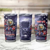 United States Ice Hockey Champions Personalized Tumbler Cup Lets Go Boy USA Goal