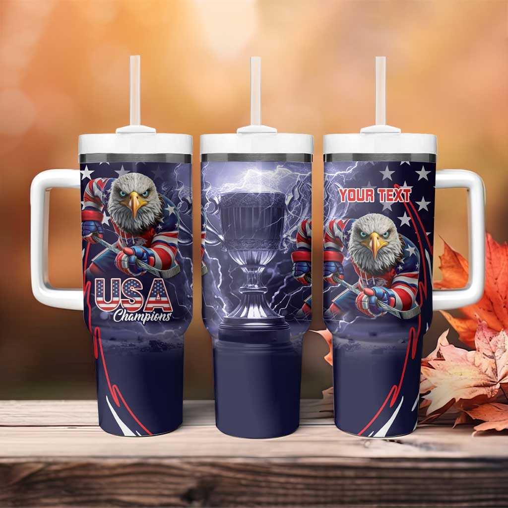United States Ice Hockey Champions Personalized Tumbler With Handle Lets Go Boy USA Goal