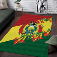 Bolivia Andean Condor Kantuta Flowers Area Rug LT9