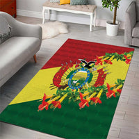 Bolivia Andean Condor Kantuta Flowers Area Rug